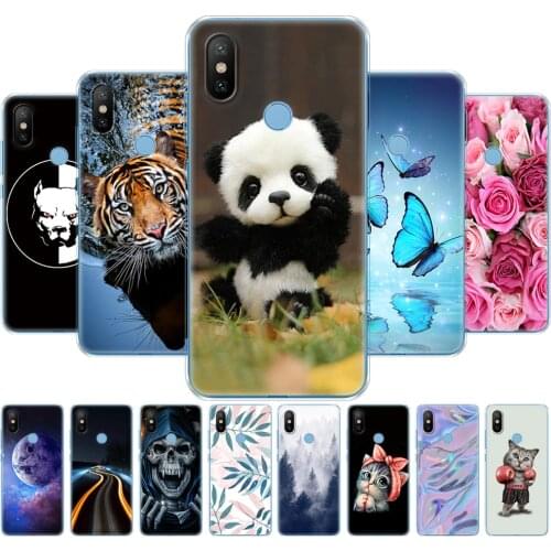 For xiaomi Mix 2S case cover for xiaomi Mi Mix2S back soft silicon TPU cover protective printing coque Panda tiger cat