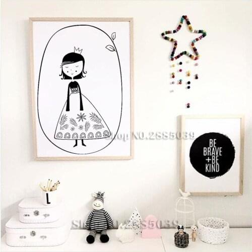 Nursery Room Decor Princess Wall Stickers Beautiful Girl Bedroom Vinyl Mural Wall Decoration Modern Decal Baby Shower Gift LC496