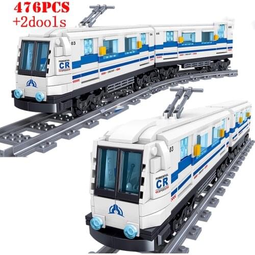 City Series Urban High-speed Rail Train Building Blocks Traffic Vehicle Technical Bricks Educational Toys Gifts For Children Kid