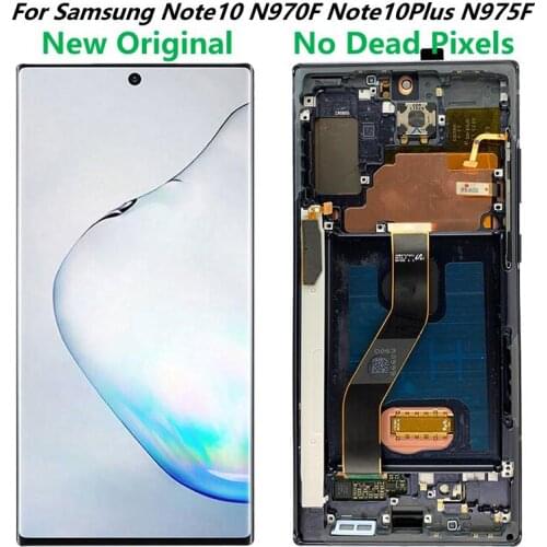 Original N975F LCD With Frame For Samsung Galaxy Note 10 Display Touch Screen Note10 Plus SM-N975F N970F N9700 LCD Touch Screen