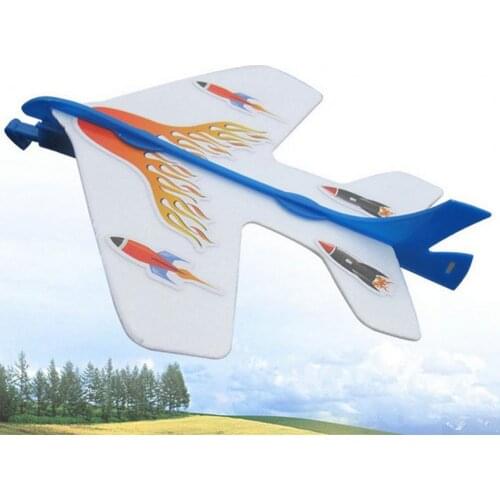 Interesting and Creative Flying toys Light Plane Flash Children Gift Plastic Flash Slingshot Aircraft Toy for Outdoor