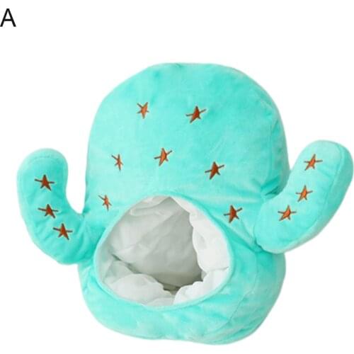 Cactus Eggplant Watermelon Sunflower Soft Plush Doll Headgear Hat Sleeping Toy