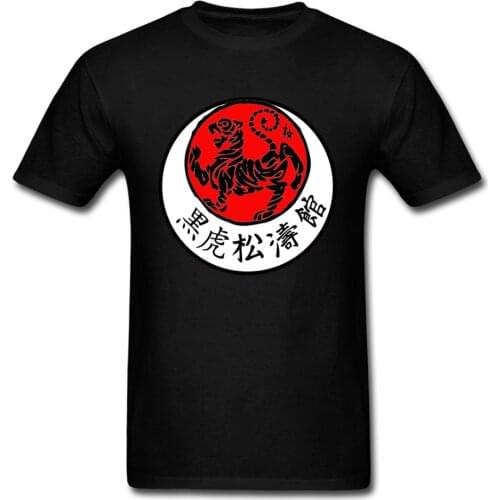 Cool Men Top T-Shirts Good Quality Shotokan Karate T Shirt For Men Black Tiger Graphic Tee Shirts Custom Crazy Family Tshirt