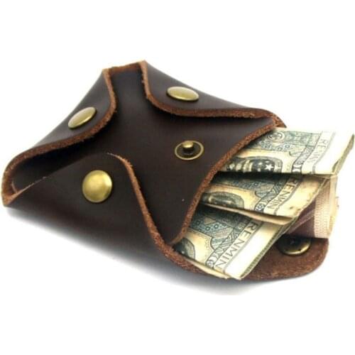 Korean Wallet Short Vintage Leather Coin Purse Male Woman Small Mini Money Bag Wallets Storage Pocket Monedero Portemonnee