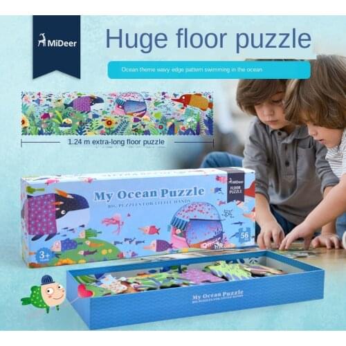 Mideer Deer Early Education and Wisdom Toy Paper Ocean Theme Extra Long Floor Puzzle Parent-Child Interaction