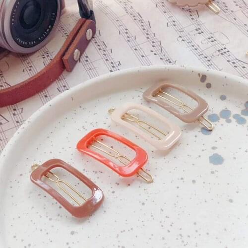 Baby kids fancy fashion acrylic candy color flower bar hair clips hairpin accessories grips for kids girls