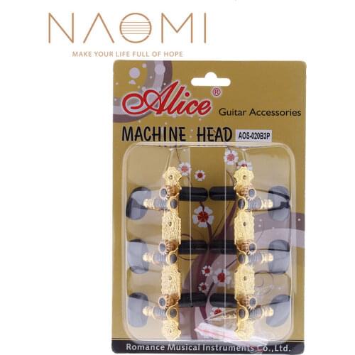 NAOMI Alice Gold-Plated Durable Guitar Machine Heads Classical Guitar AOS-020B3P SET Guitar Parts Accessories NEW