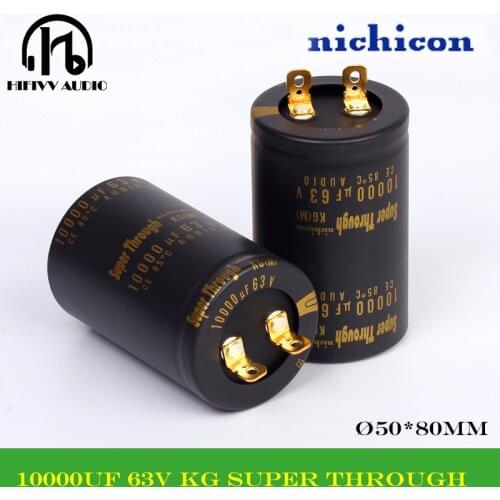 Hi end Nichicon 10000UF 63V KG Super Through Golden Foot Super Penetrating Electrolytic Capacitor for power amplifier