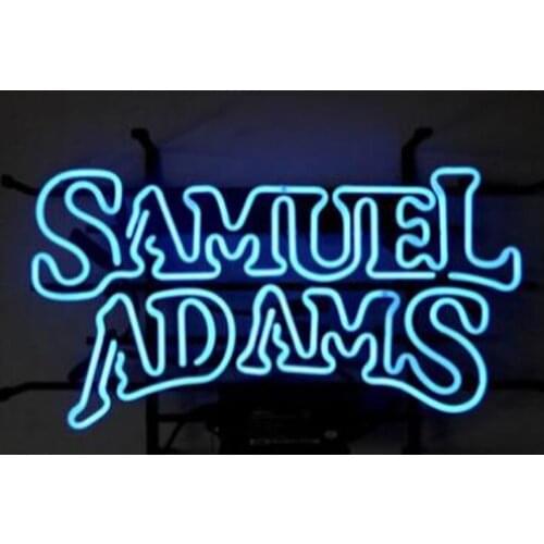 Samuel Adams Beer Lager Logo Neon Sign Real Glass Tube Bar KTV Company Store Shop Custom Advertise Display Neon Signs 19"X12"
