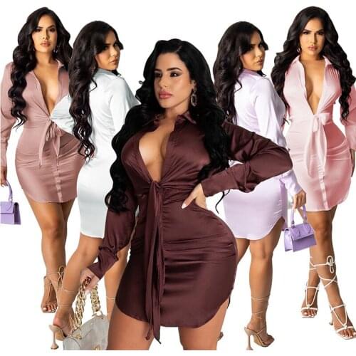 Cutubly Long Sleeve Midi Dress Solid Short Sexy Dresses For Women Party Club Night Slim Deep V Neck Bandage Bodycon Casual Dress