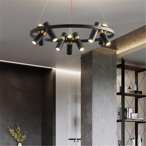 Industrial style living room loft clothing store showroom lamp creative personality modern restaurant pendant spotlight LX112009