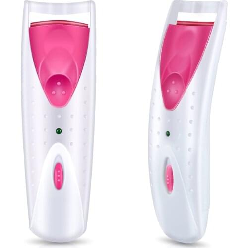 Heated Eyelash Curler Electric Eyelash Curlers Painless Safety Design with Double Silicone Curling Pad for Women Long Lasting