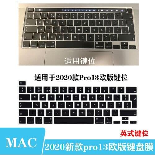 For 2020 MacBook Pro 13 inch A2338 M1 A2289 A2251 & 2019 MacBook Pro 16 inch A2141 Silicone English Euro Keyboard Cover Skin