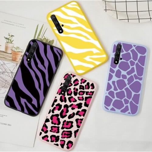 Zebra Leopard Print Silicone Case For Huawei P30 Pro Lite Honor 9X 20S 10i 20 10 Lite P Smart 2021 2019 Z Y9 Prime NOVA 5T Cover