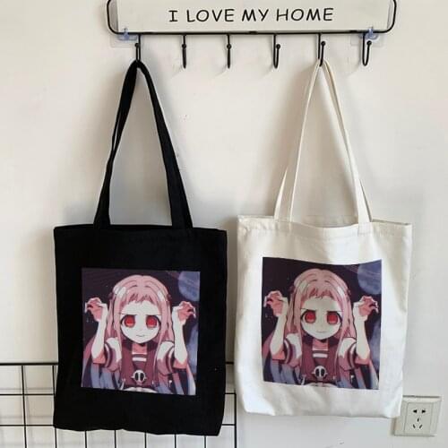 Japanese Cartoon women Shoulder Bag Hanako Kun Canvas Bag Casual Harajuku kawaii Hip Hop Female Bag Vintage Punk Shopping Bags