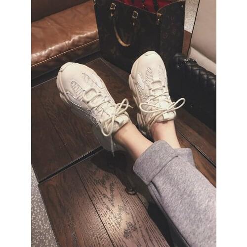 2021 Spring and Summer Womens Sneakers Small White Shoes Thick Sole Comfortable Mesh Breathable Leisure Shoes