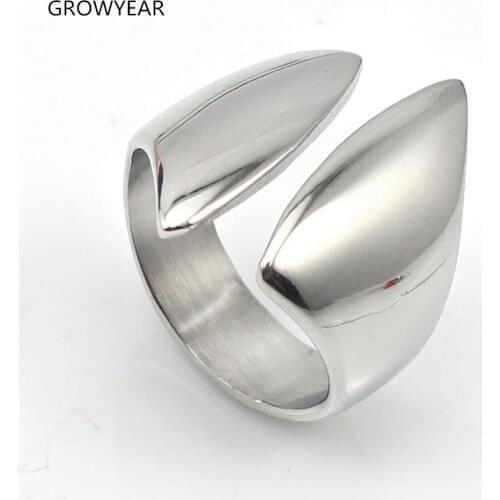 Stainless Steel Woman Open Ring Band Midi Rings Plain Silver Color Finger Cuff Ring Women Jewelry Size 6 7 8 9 10
