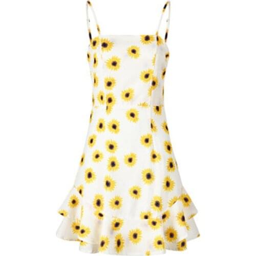 Women Dress 2021 Fashion Summer New Flower Printing Sexy Backless Off Shoulder Mini Dresses Vestidos Dropshipping LY7914