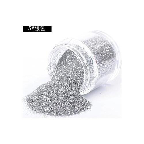 10ml 0.2mm Silver Laser Nail Glitter Holographic Glitter Dust Powder Nail Art Rainbow Glitter Shimmer Powder Nail Decoration