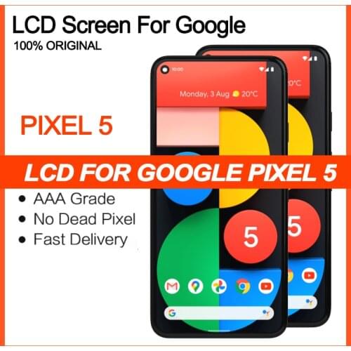 100% Original 6.0'' Amoled for Google Pixel 5 LCD Display Touch Screen Digitizer Assembly Pixel 5 Repair Parts