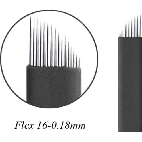 100 Laminas Microblading Tebori Agulha 7/ 9 /11/14/12/14/16/18/21 Flex 0.18mm Micro Fina Agulha