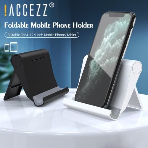 !ACCEZZ Portable Mobile Phone Holder For iPhone Samsung Universal Foldable Adjustable Desk Tablet Cell Phone Stand with Non-slip