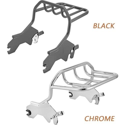 Motorcycle Accessories For 2018-2021 Harley Davidson Softail FLSB FXLR FXLRS With Two-up Seats Chrome Gloss Black Luggage Rack