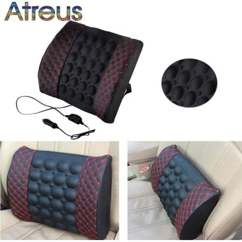 Atreus 1Pcs 12V Car Seat Massage Cushion for Toyota Corolla RAV4 Subaru XV Chevrolet Cruze Aveo sail Saab Dacia Duster
