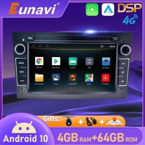 Eunavi Android 10 Car Radio GPS For Opel Astra H G J Vivaro Zafira B Vectra C Corsa D C Meriva 2 Din Autoradio Multimedia Player