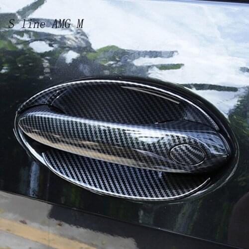 Car Styling Carbon fiber For BMW 3 Series G20 G28 Outer Door Bowl And Handle Protective Stickers Covers Trim auto Accessories