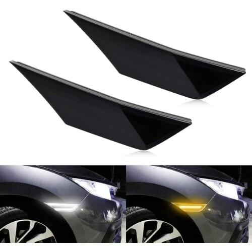 AU04 -Car Sidemarker Lamps Front Side Marker Light Kit Turn Signal Light for Honda Civic 10Th 2016-Up
