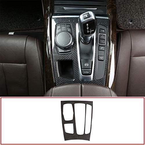 Car Revolver Drive Real Carbon Fiber car Center Console Trim Cover Trim Parts LHD for BMW X5 X6 2014-2018