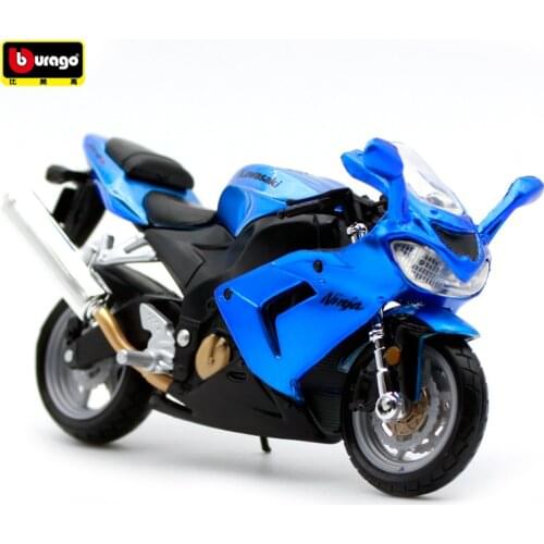 Bburago 1:18 Kawasaki Ninja ZX-10R Blue MOTORCYCLE BIKE DIECAST MODEL TOY NEW IN BOX Free Shipping NEW ARRIVAL 51014