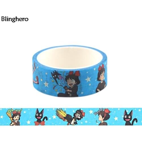 Blinghero Cartoon Tape 15mmX5m Cartoon Washi Tape Cool Masking Tape Adhesive Tapes Scrapbooking Tape BH0471