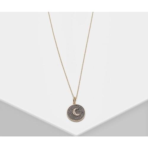 Amorita boutique 925 Crescent design large pendant fashion elegant necklace