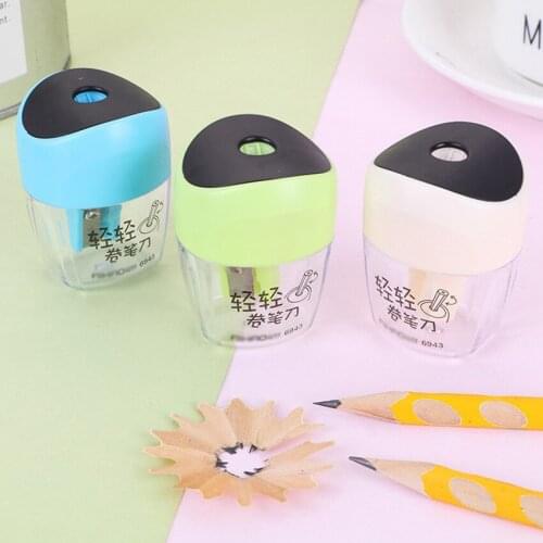 Multicolor Pencil Sharpener for Kids Effortless Rotation Pencil Sharpener Single Hole Pencils Cutter School Student Supplies