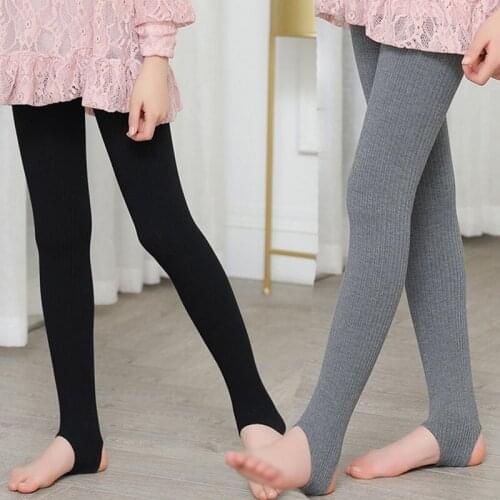 Girls tights spring autumn vertical stripes solid color children kids girl cotton pantyhose female baby stretch dance tights