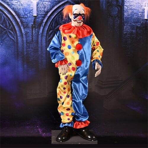 Electric wiggly clown Halloween Electric Fanny toy Halloween Decoration Horror Props Creepy Skeleton Outdoor