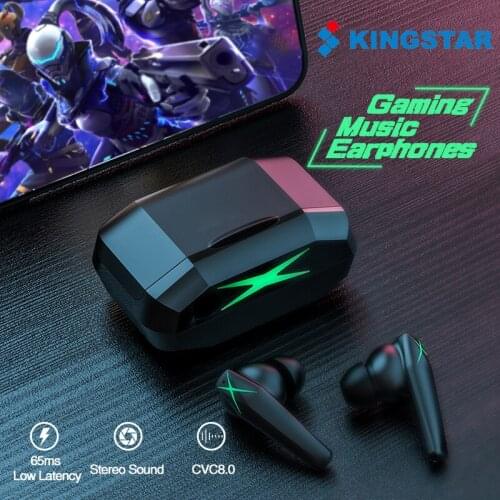 KINGSTAR Gaming Earbuds Bluetooth Earphone Wireless Headphone with Microphone Stereo Noise Reduction Sport Waterproof Headsets