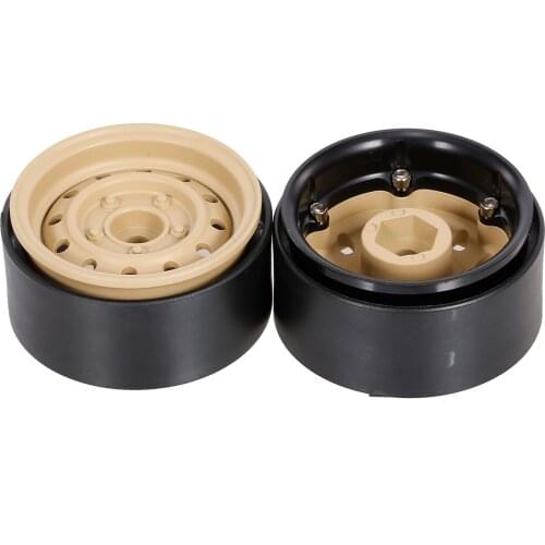 2PCS Metal 1.9 Inch Wheel Hub Rim Beadlock for 1/10 RC Crawler Car Compatible with TRX4 SCX10 RC4WD Hsp Redcat Traxxas Tamiya