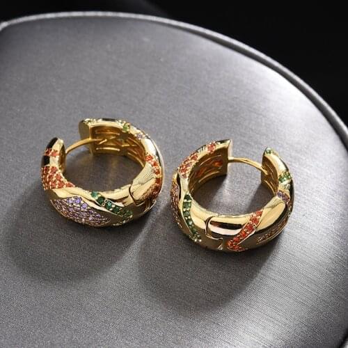 Fashion Luxury Hoops Earrings for Women Exquisite Tiny Microinlay AAA+ Grade CZ Earrings Anniversary Party Jewelry Accessories