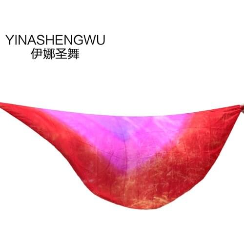 New Belly Dance Props Silk Belly Dance Veils Belly Dance Scarf Silk Semicircle Veils purple rose red