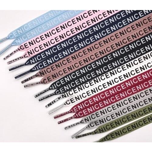 New Arrival 90CM/100CM/120CM Long Flat Single Side Letter Printing Shoelaces Shoe Laces Sneaker Sport Shoes Lace Casual Shoelace