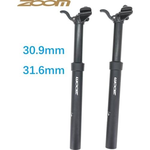 Zoom Adjustable Dropper Seatpost Manual Control Lever wireless Hydraulic Bicycle seat post 100mm Travel 375mm 30.9 31.6 mm MTB