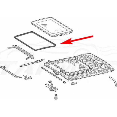 Sunroof Sliding Seal A1247800298 for Mercedes W124 W201 W202 W203 part