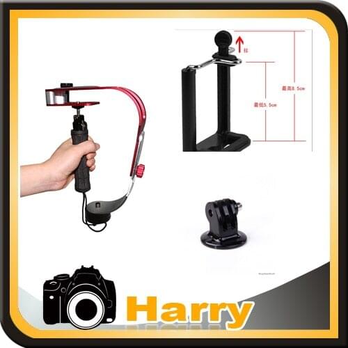 Handheld Steadycam Video Steady Cam Stabilizer Adapter Cellphone Holder For iPh&ne Samsung Gopro Hero HD Digital Camera DV DSLR