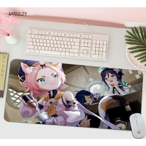 MRGLZY Best-selling Genshin Impact Mouse Pad Natural Rubber Office Mouse Pad Gaming Mouse Pad Mouse Pad Anime Anime Rug