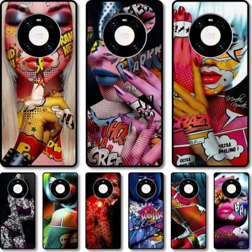 Sexy cool women Phone Case For Huawei mate 40 30 10 20 40 8 9 Lite Z Pro RS black cell shell