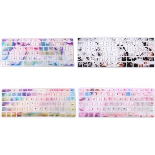 US English layout SiliconeMarble Pattern Keyboard Cover Keypad Skin Protector For Apple Macbook Pro Retina 13 15 17 Air 13" Film