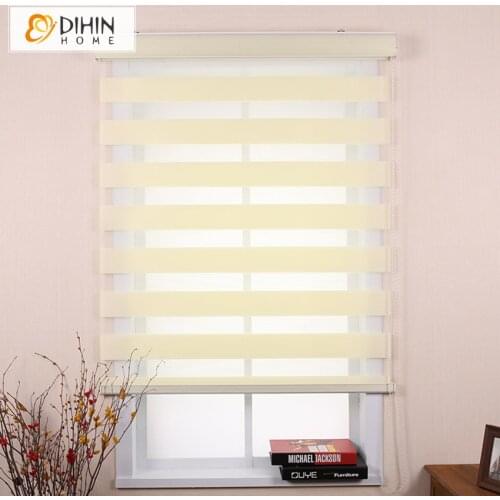 Modern Roller Shades Custom Made Double Layer Zebra Blinds Free Shipping